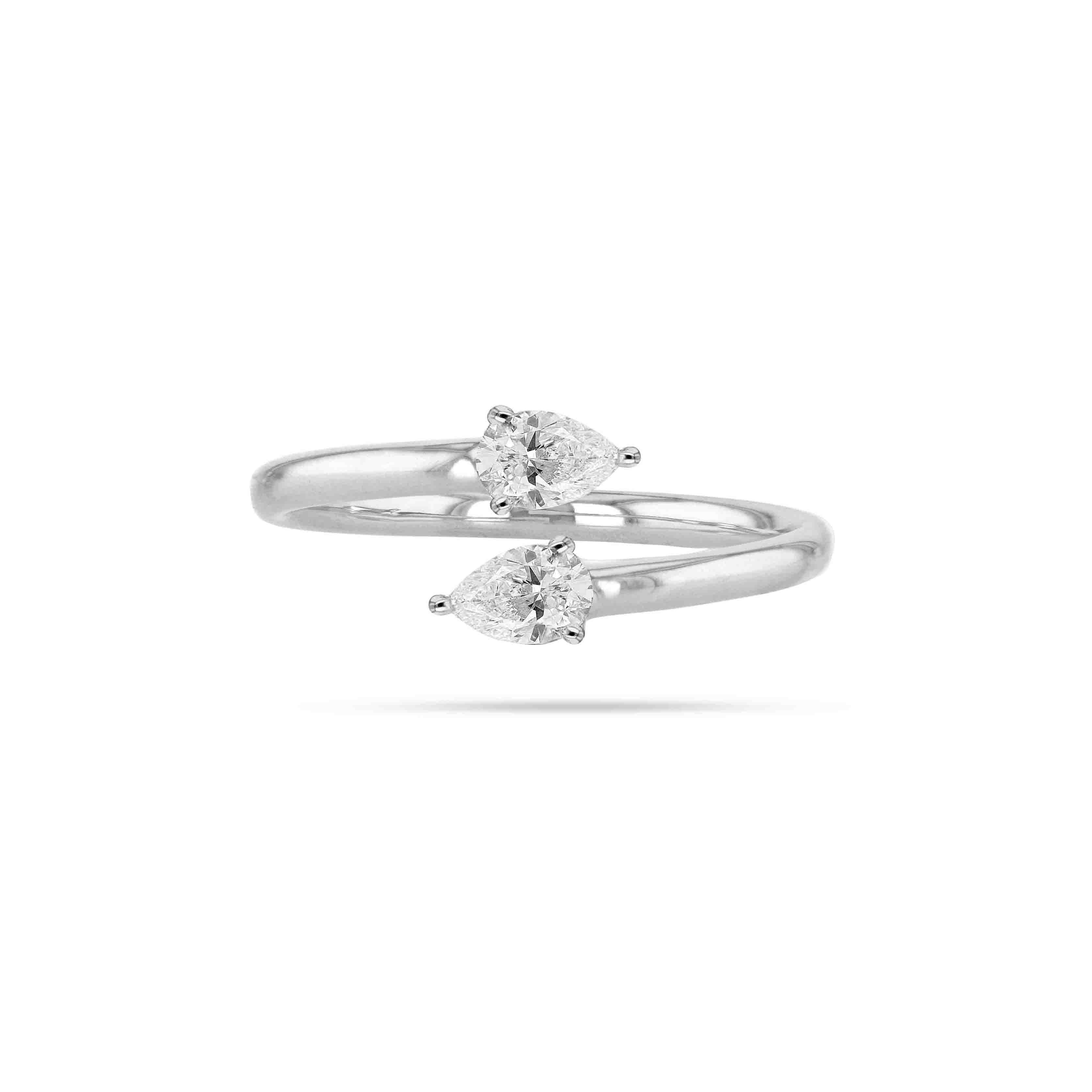 Solitaire Pear Diamond Ring