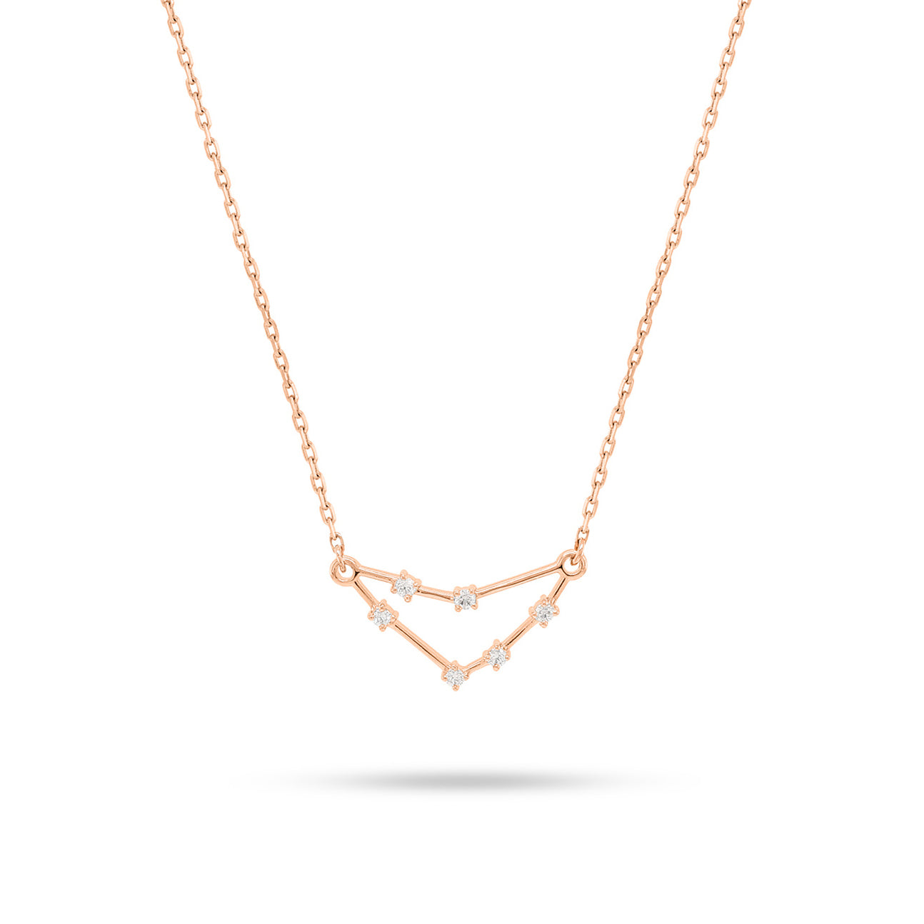 Capricon Zodiac Round Diamond Pendant