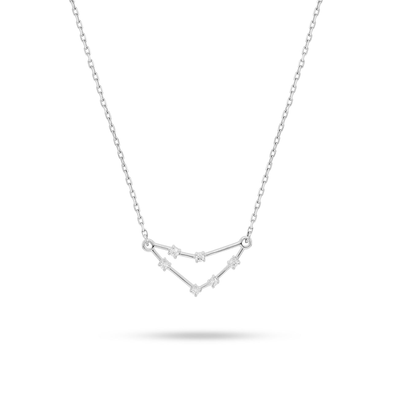 Capricon Zodiac Round Diamond Pendant
