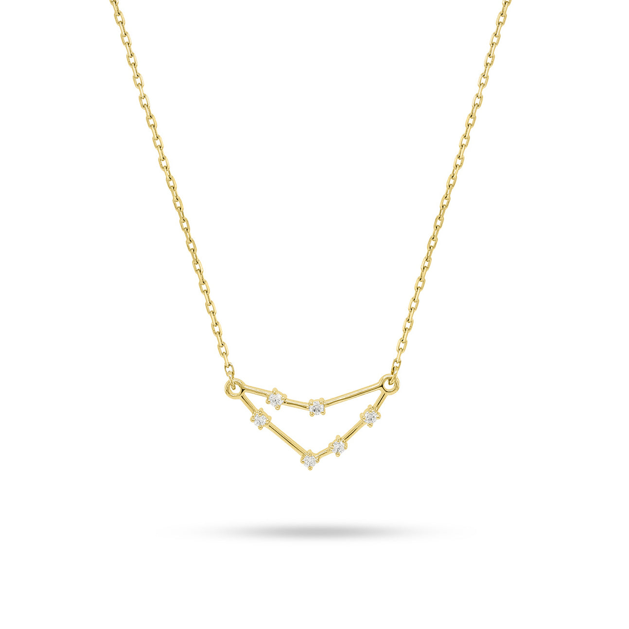 Capricon Zodiac Round Diamond Pendant