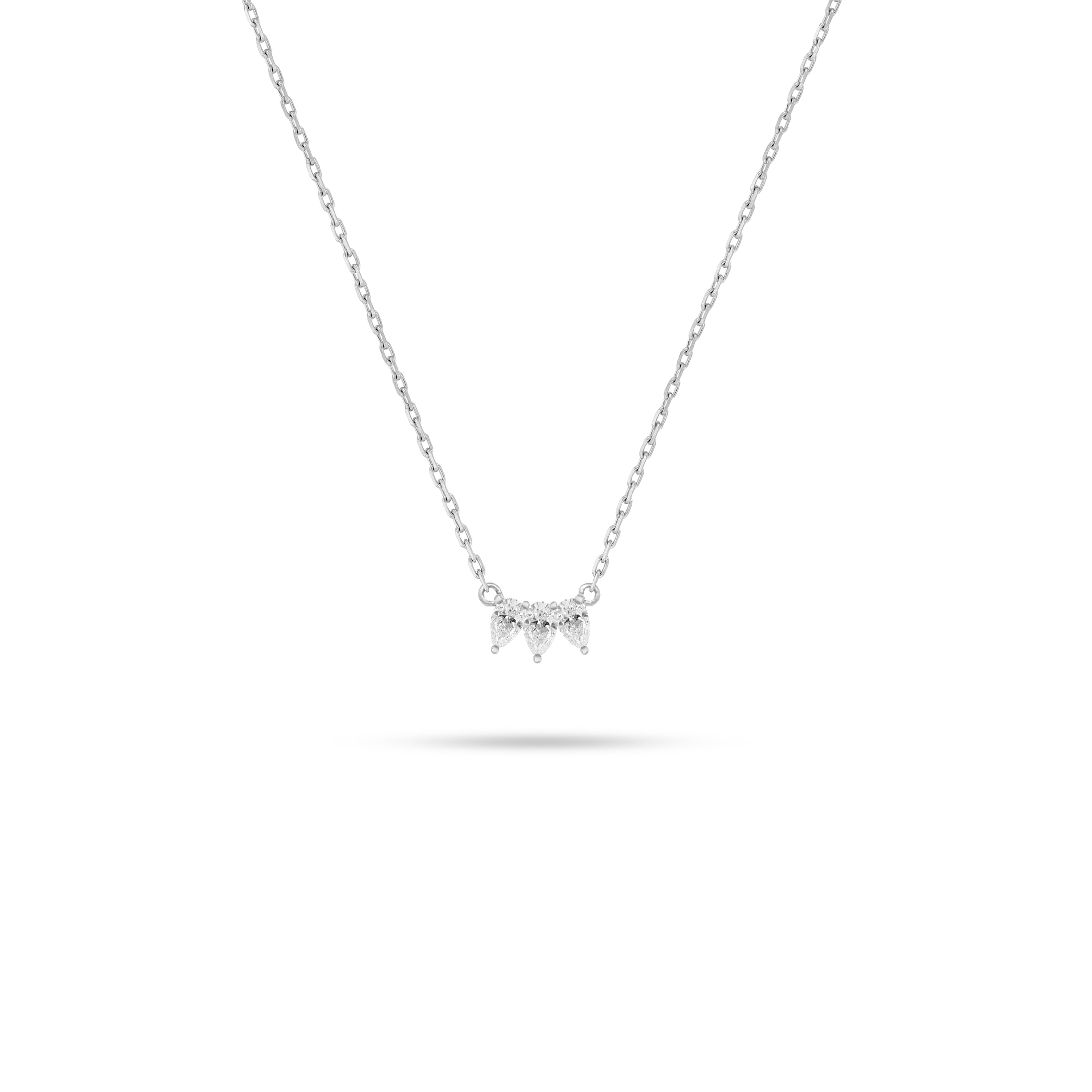Arc Pear Diamond Pendant