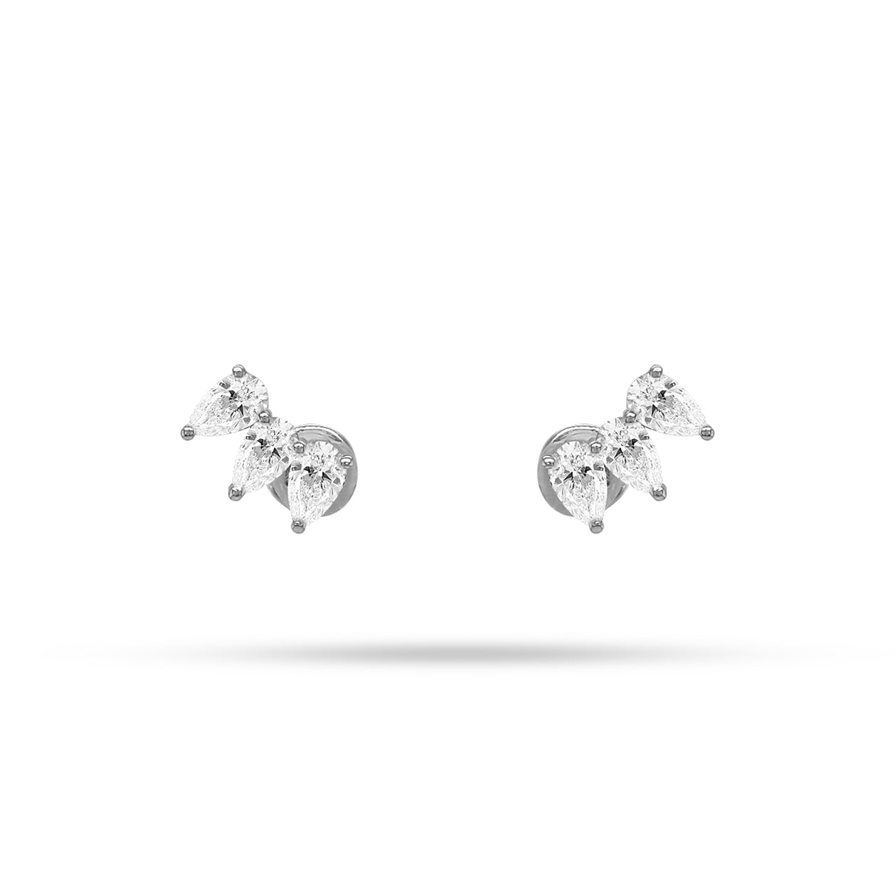 Arc Pear Diamond Earrings