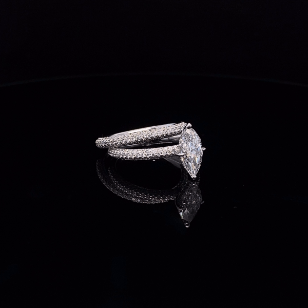 Pave Marquise Diamond Engagement Ring - Book An Appointment