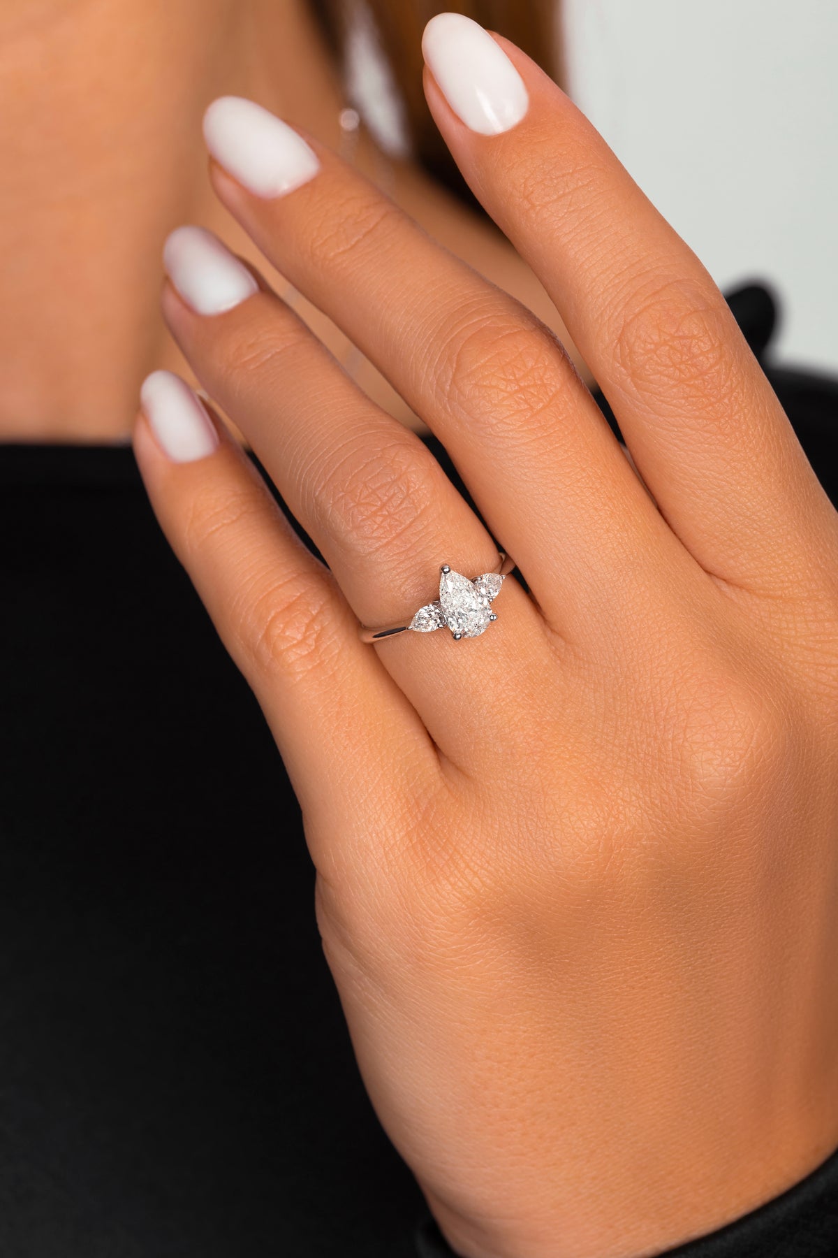 Pear Solitaire Diamond Ring