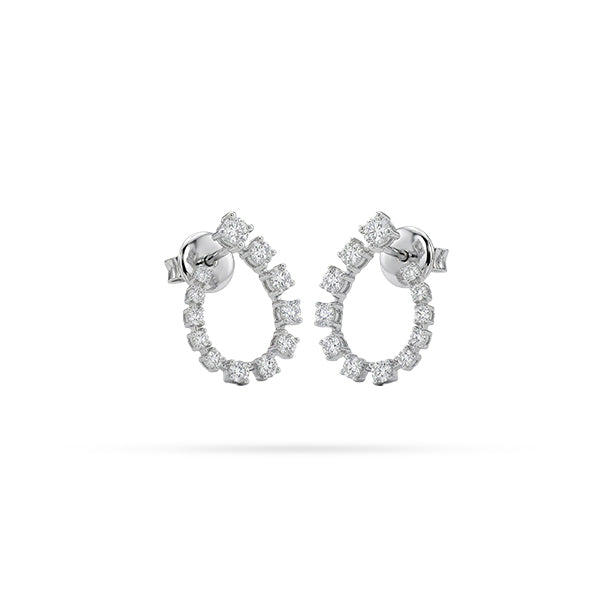 Arc Round Diamond Earrings