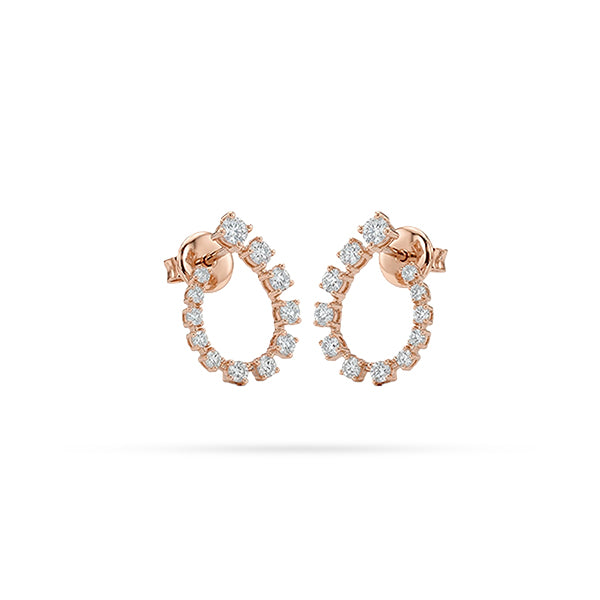 Arc Round Diamond Earrings