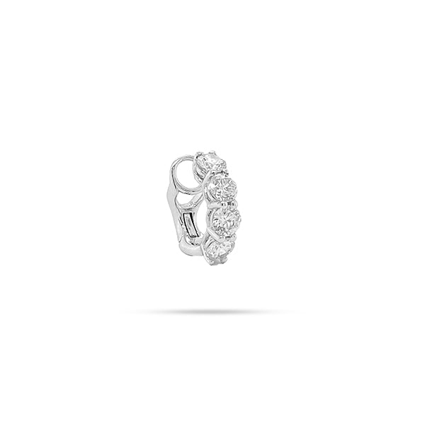 Single DIAMOND EAR CUFF - HALF MOON