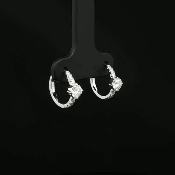 Huggie Round Diamond Earrings