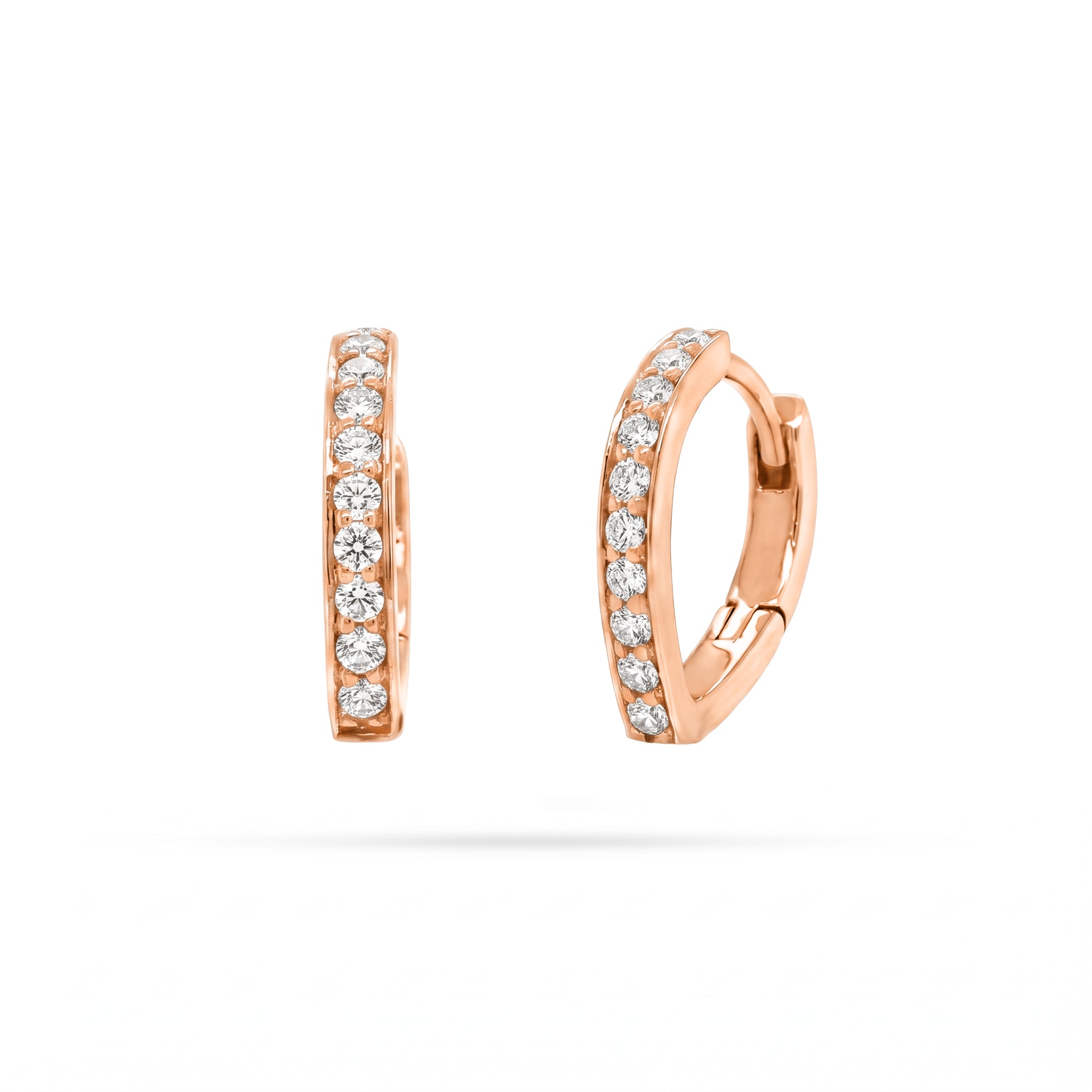 Huggie Round Diamond Earrings