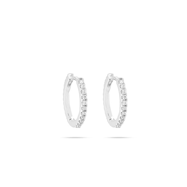 Huggie Round Diamond Earrings
