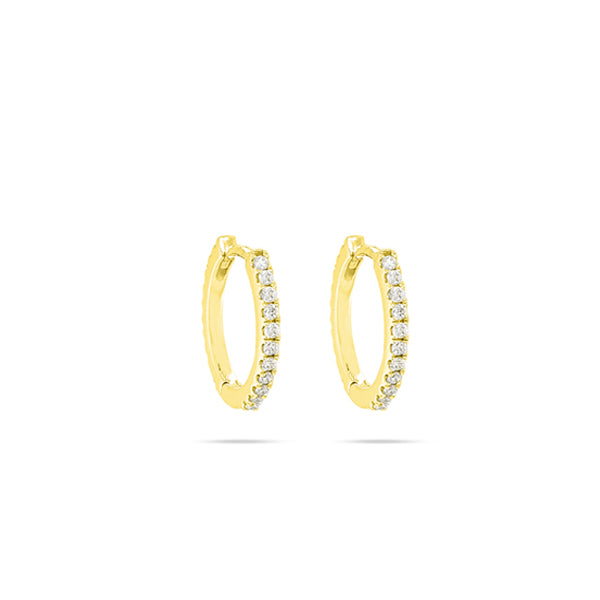 Huggie Round Diamond Earrings