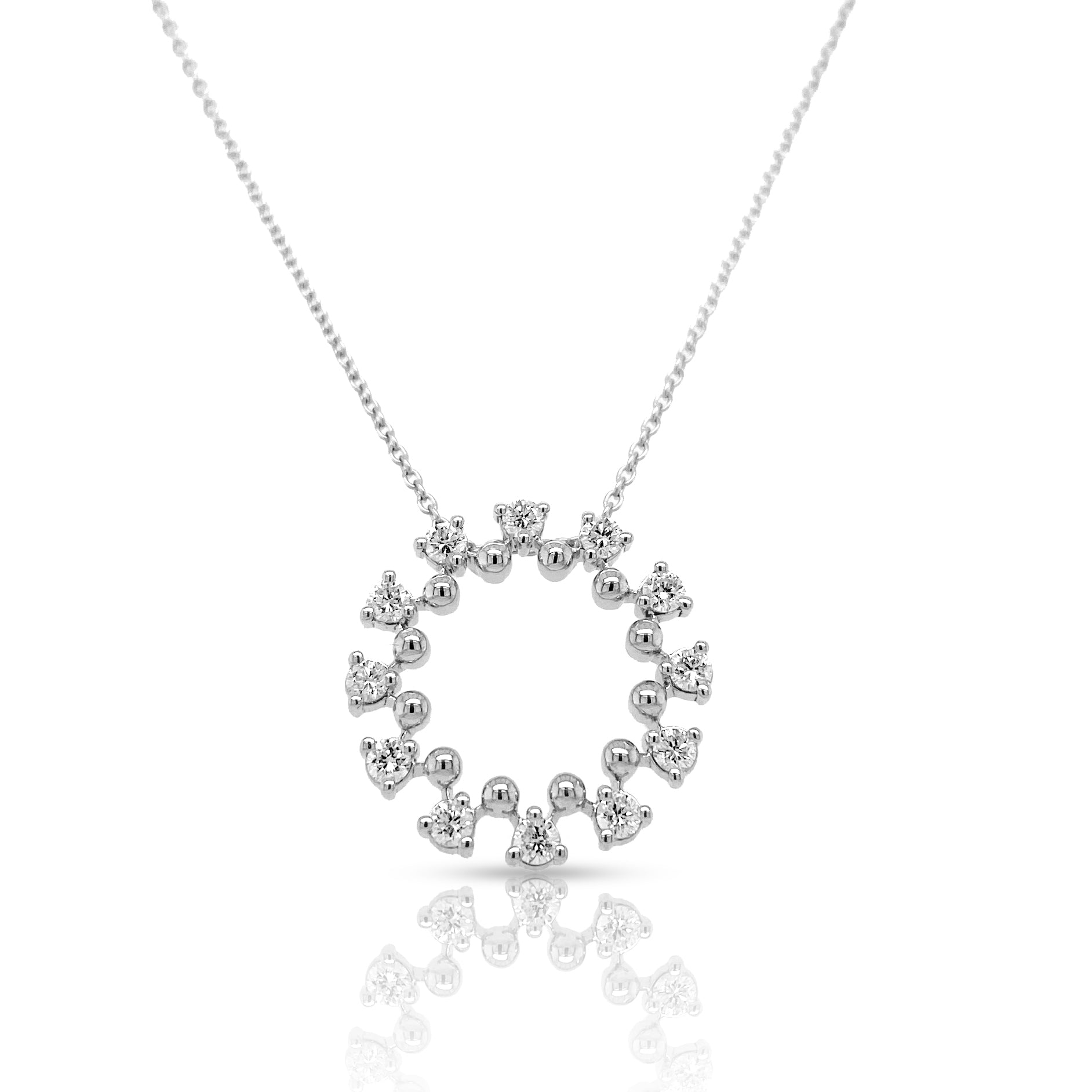 Sunshine Round Diamond Pendant