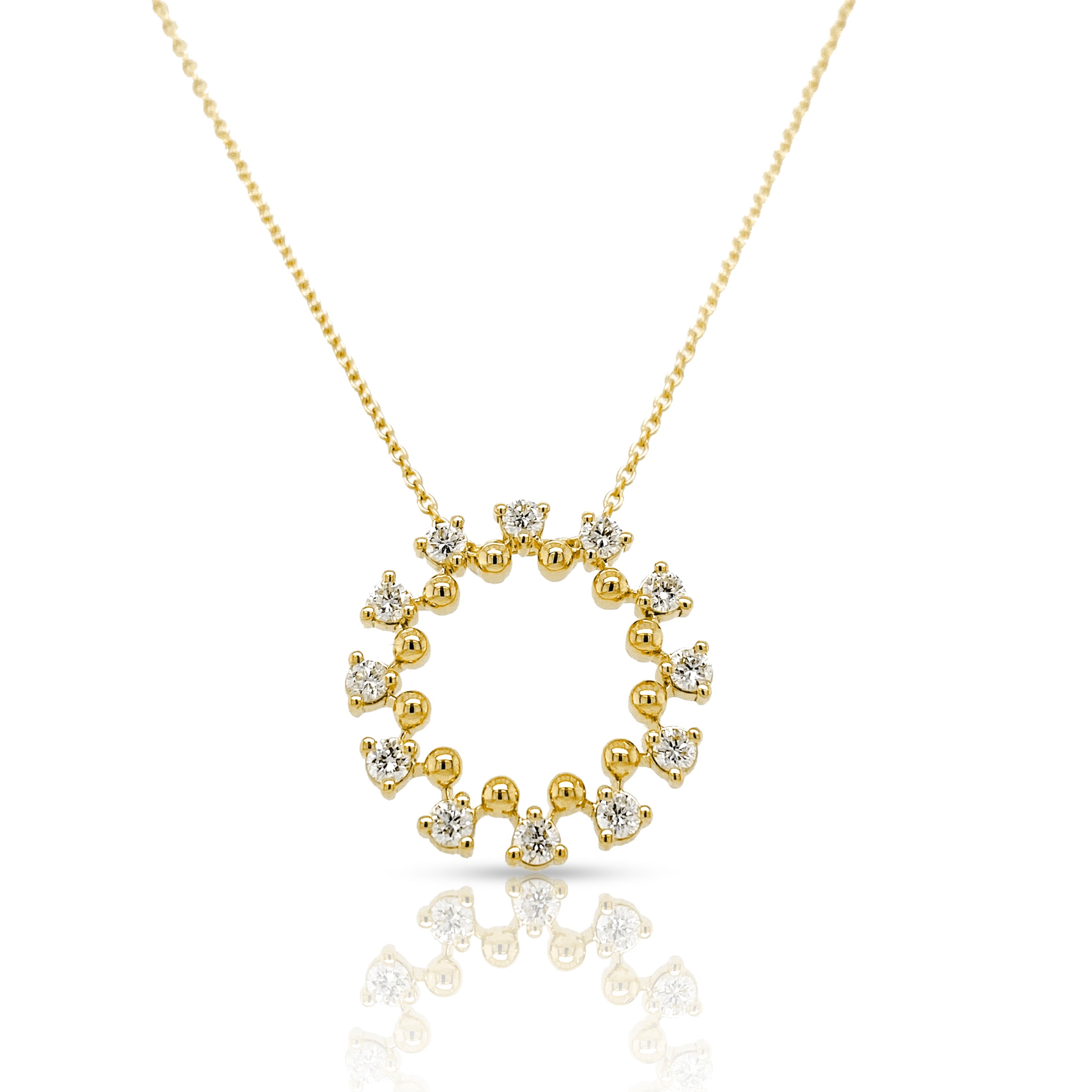 Sunshine Round Diamond Pendant