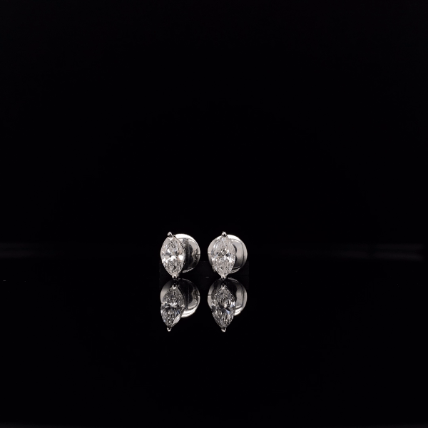 Marquise Natural Diamond Stud Earrings