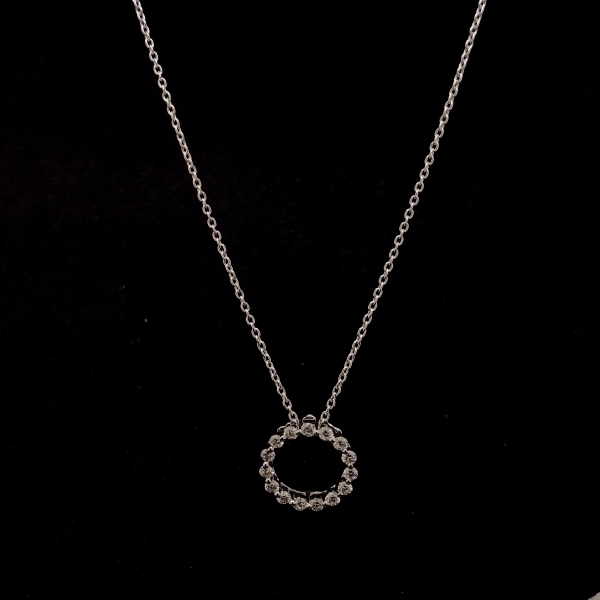 Circle Shape Round Diamond Pendant