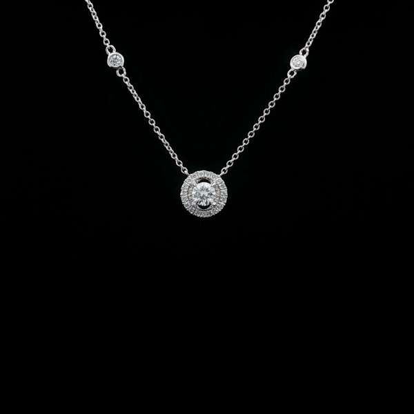 Halo Round Diamond Pendant