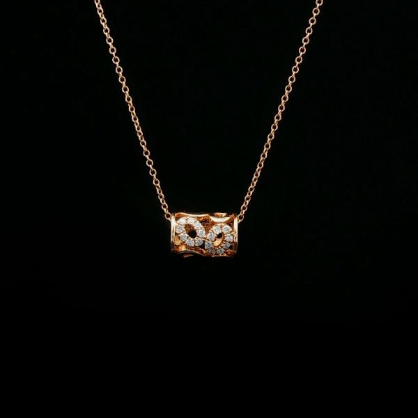 Pave Circle Round Diamond Pendant