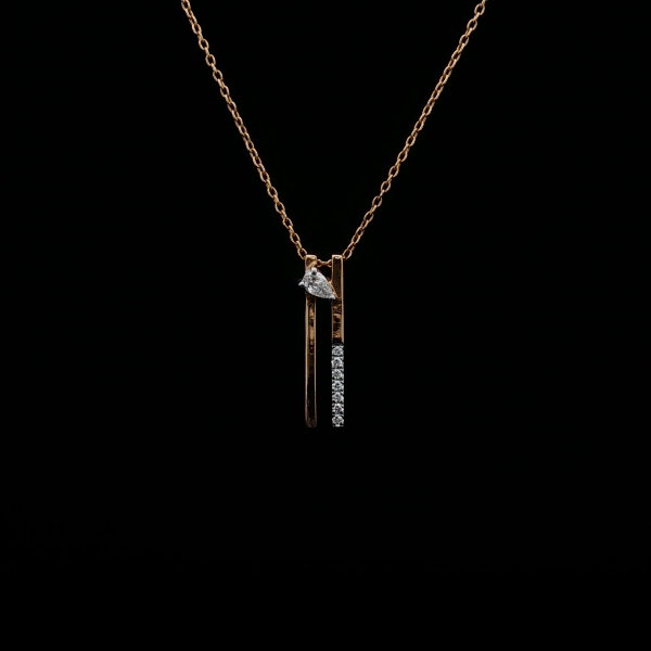 Two-Layer Pear Round Diamond Pendant