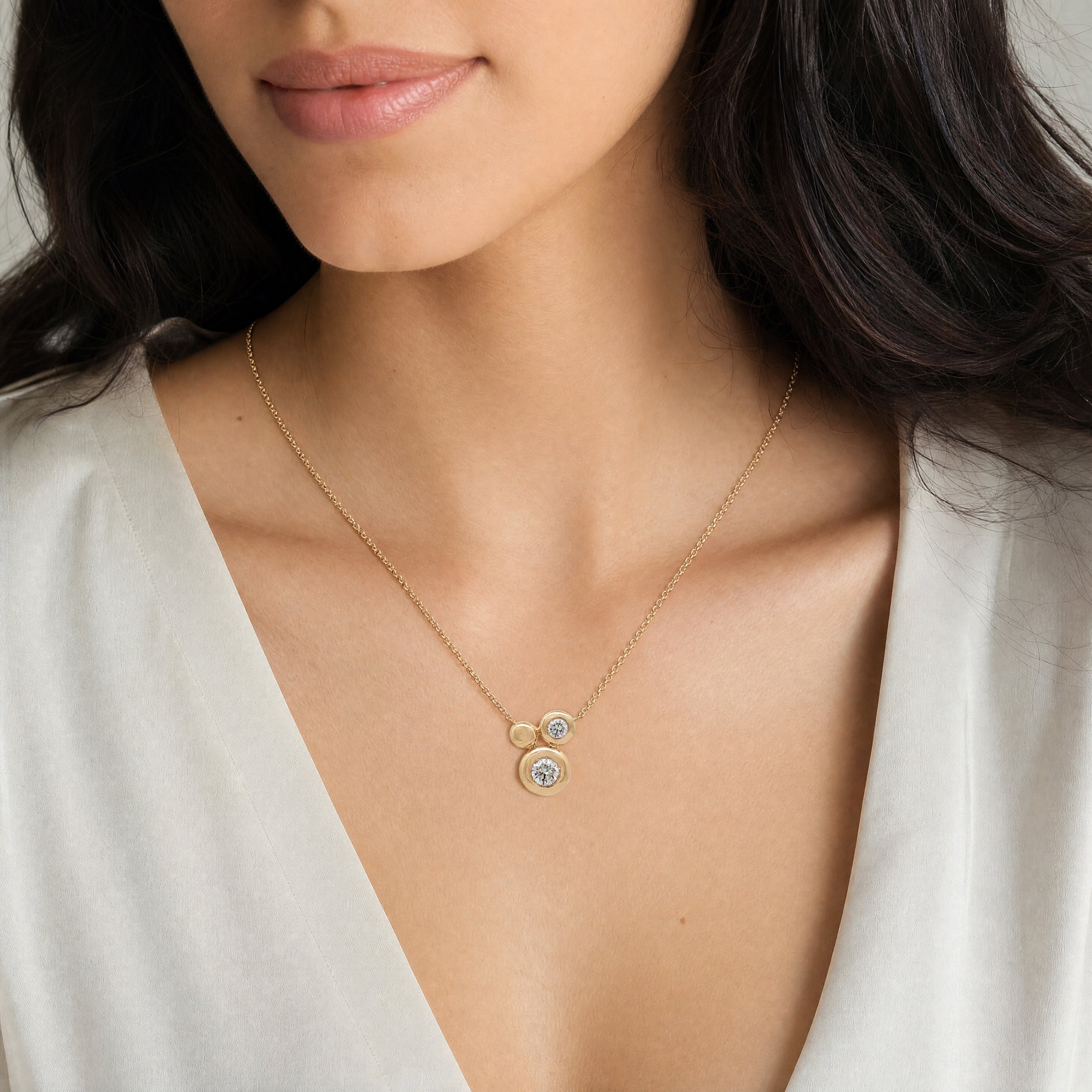 Bezel Round Diamond Pendant