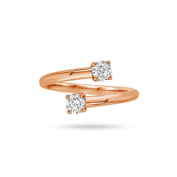 Blooming Twin Round Diamond Ring