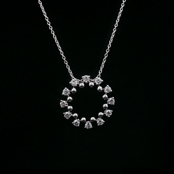 Sunshine Round Diamond Pendant