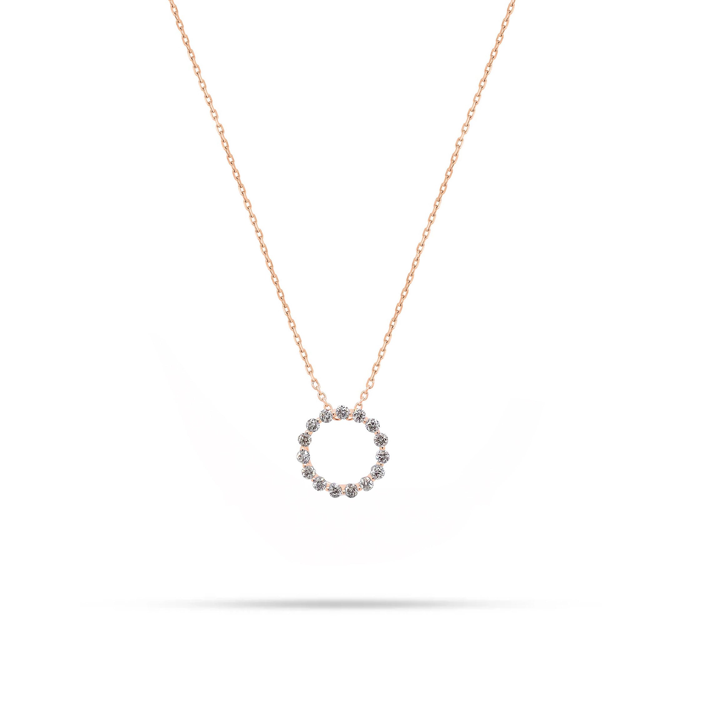 Circle Shape Round Diamond Pendant