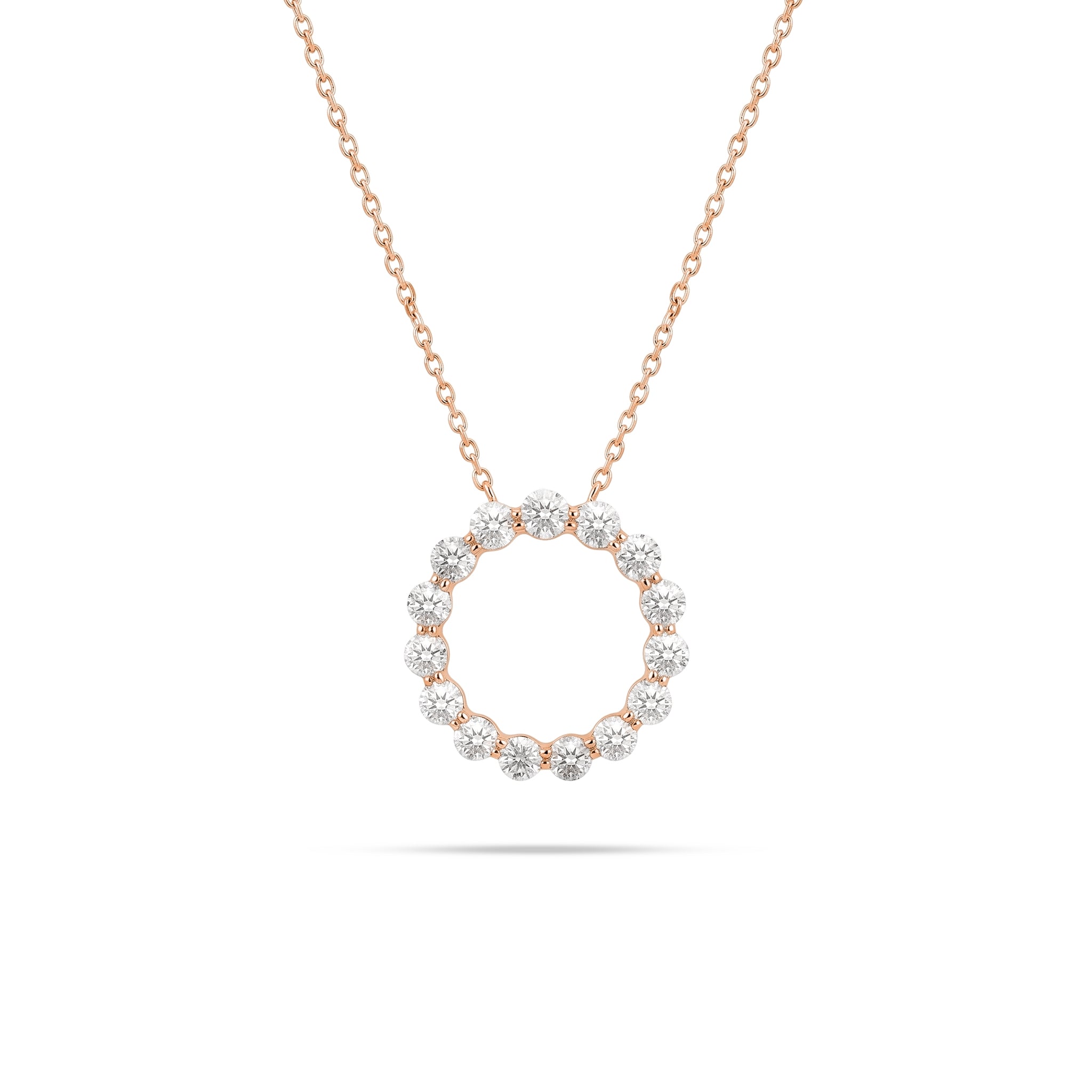 Circle Shape Round Diamond Pendant