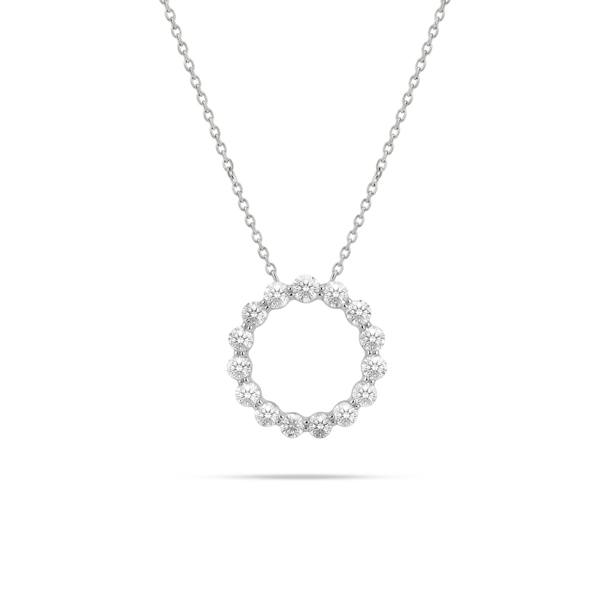 Circle Shape Round Diamond Pendant