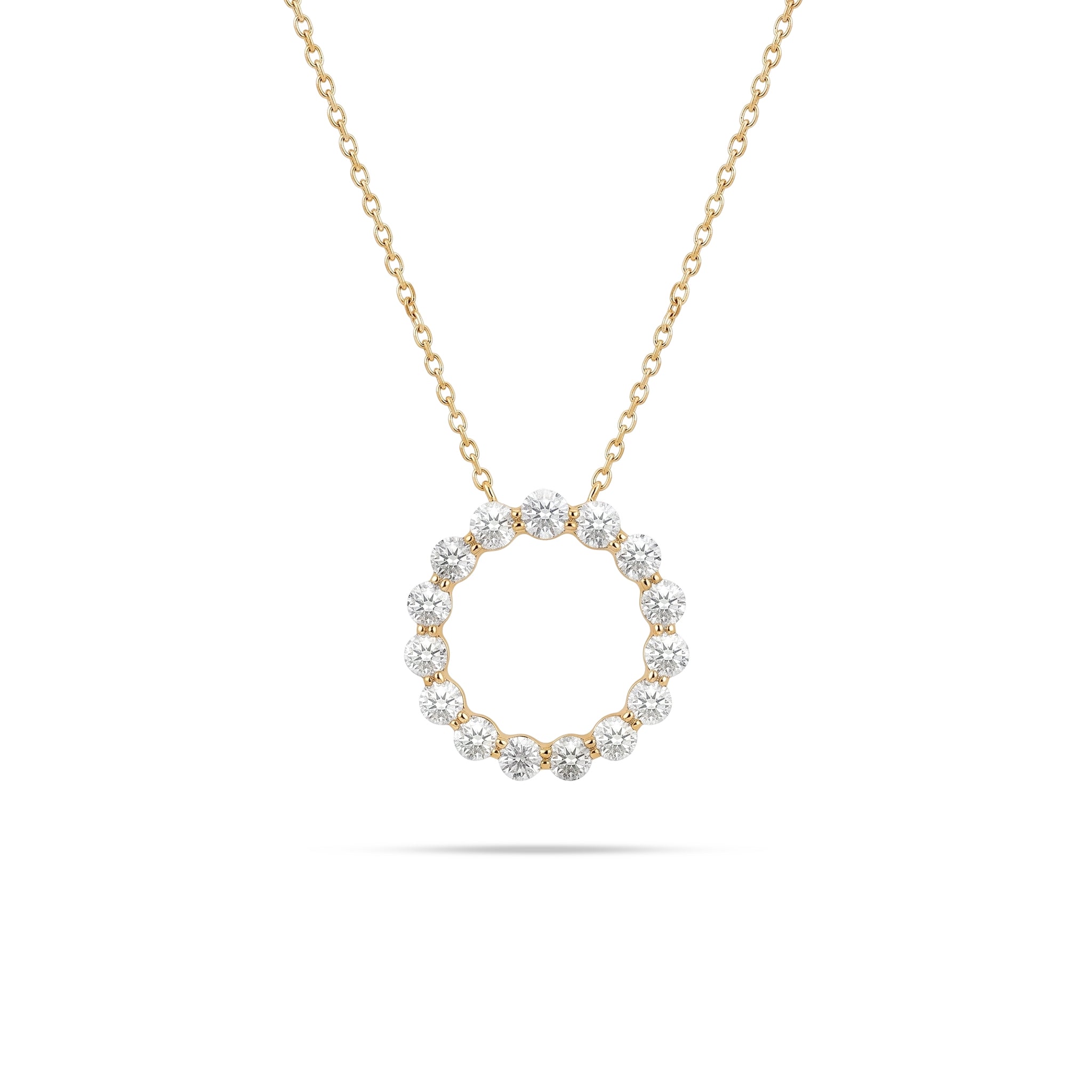 Circle Shape Round Diamond Pendant