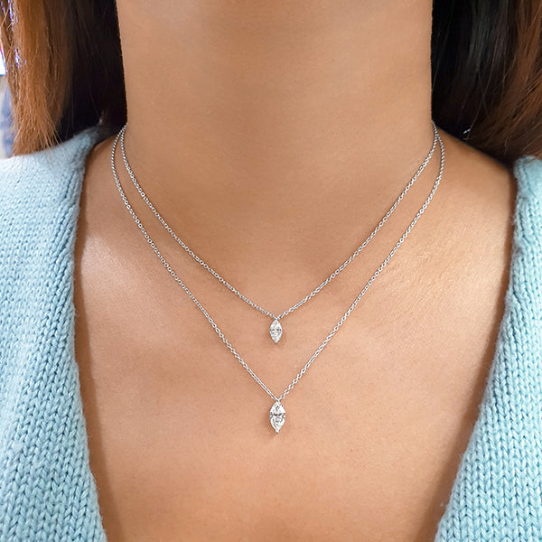 Marquise Natural Diamond Solitaire Pendant