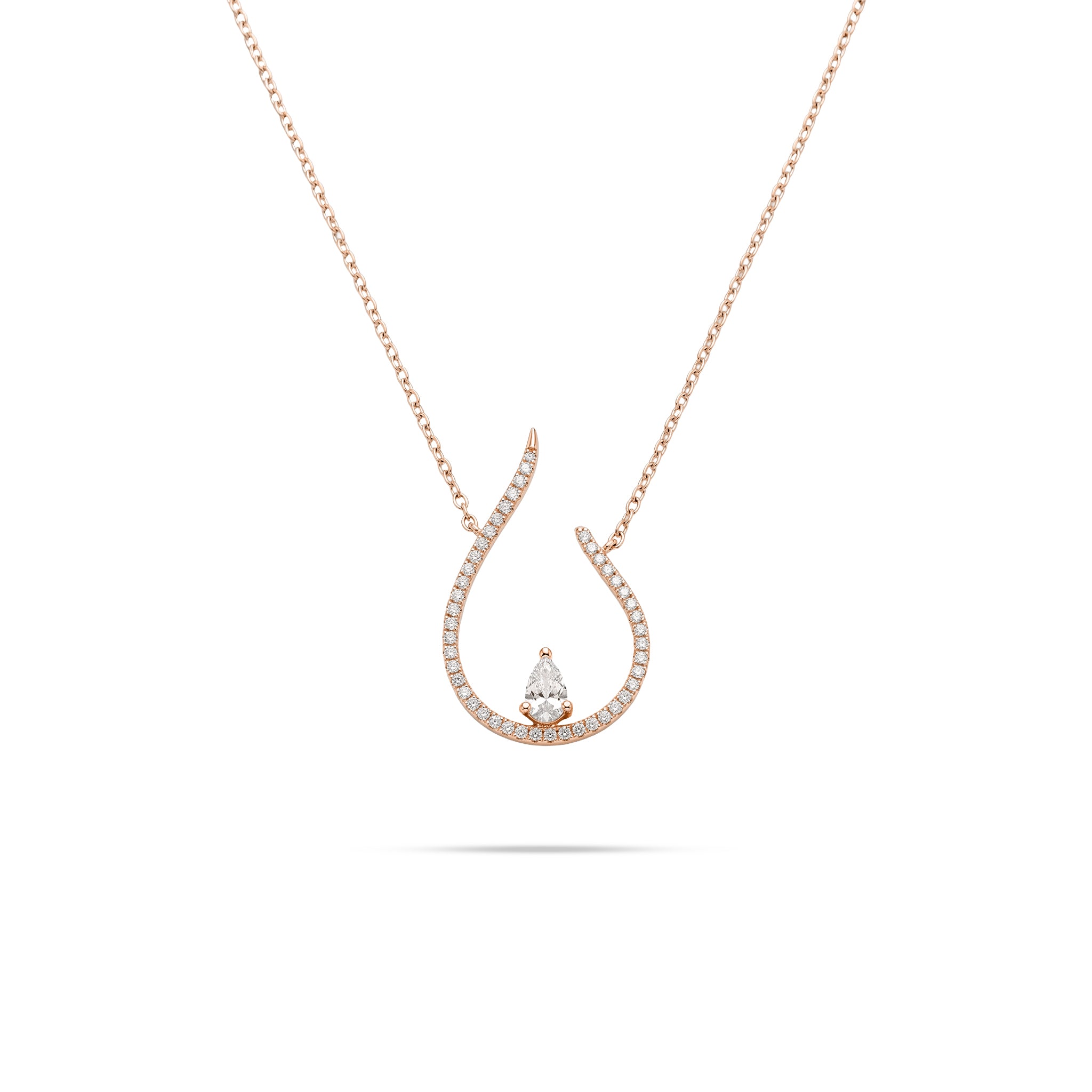 Arc Pear Diamond Pendant