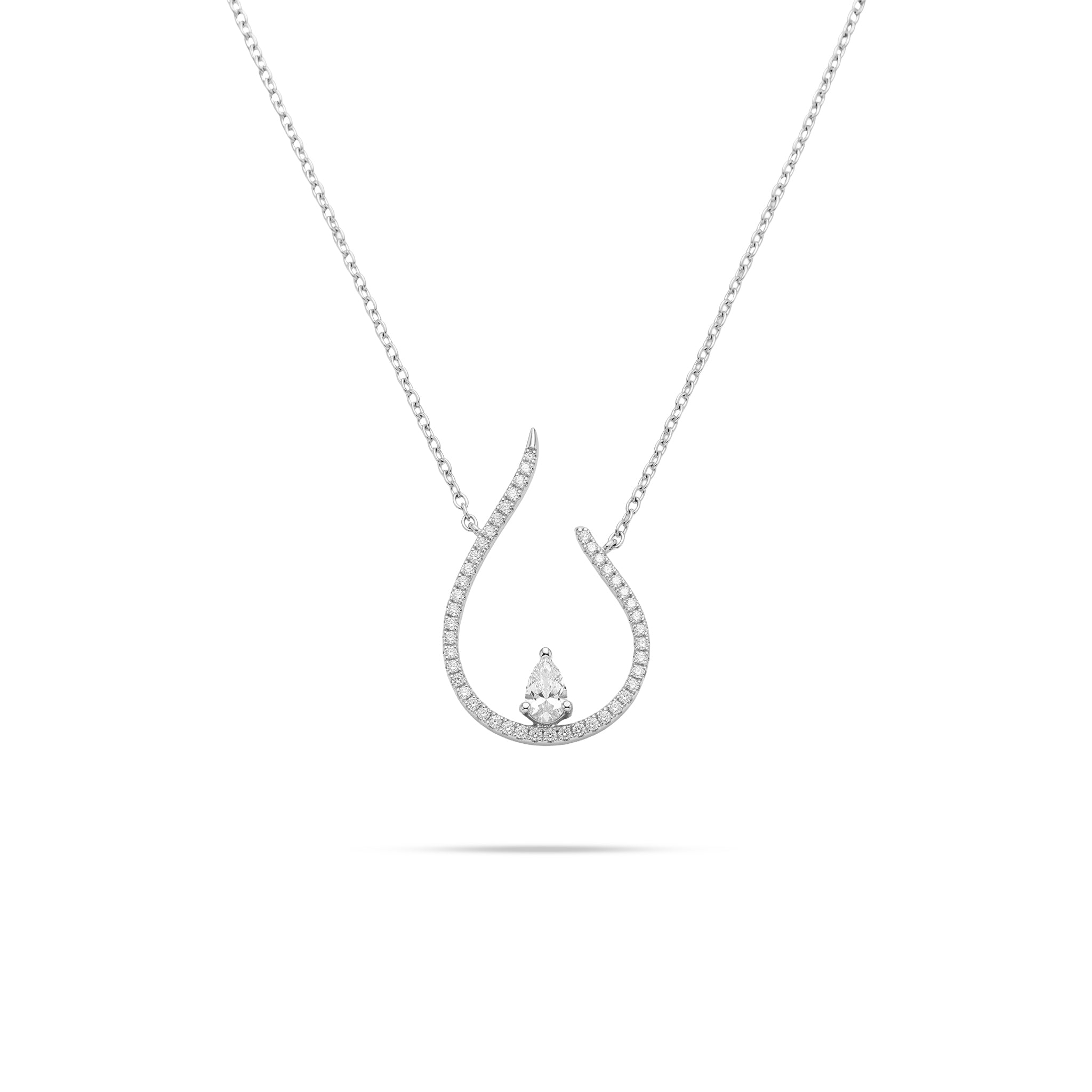 Arc Pear Diamond Pendant