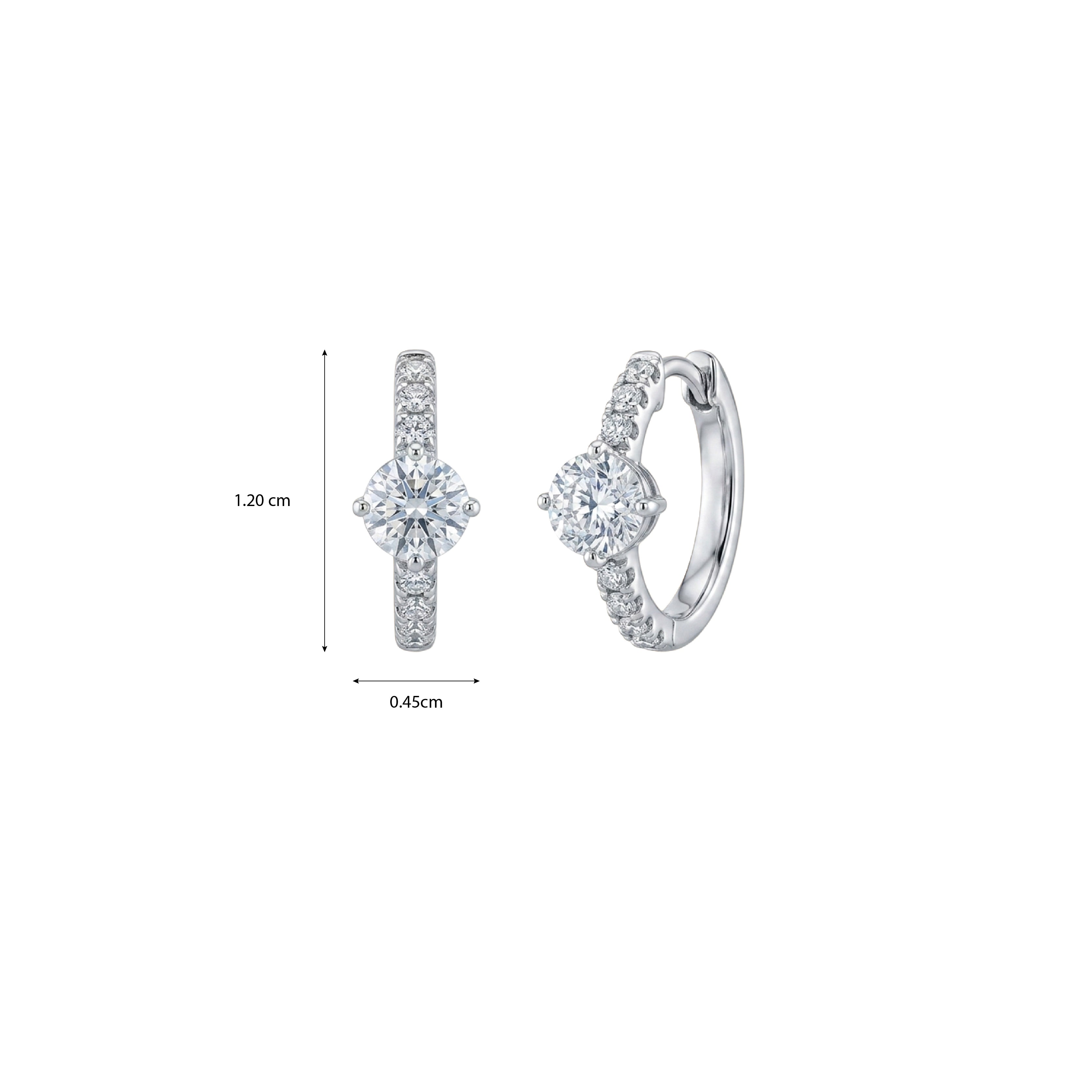 Huggie Round Diamond Earrings