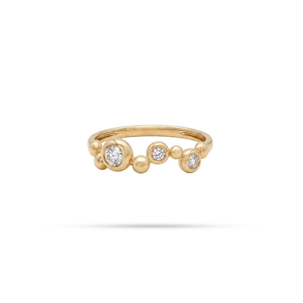 Floating Bezel Round Diamond Ring