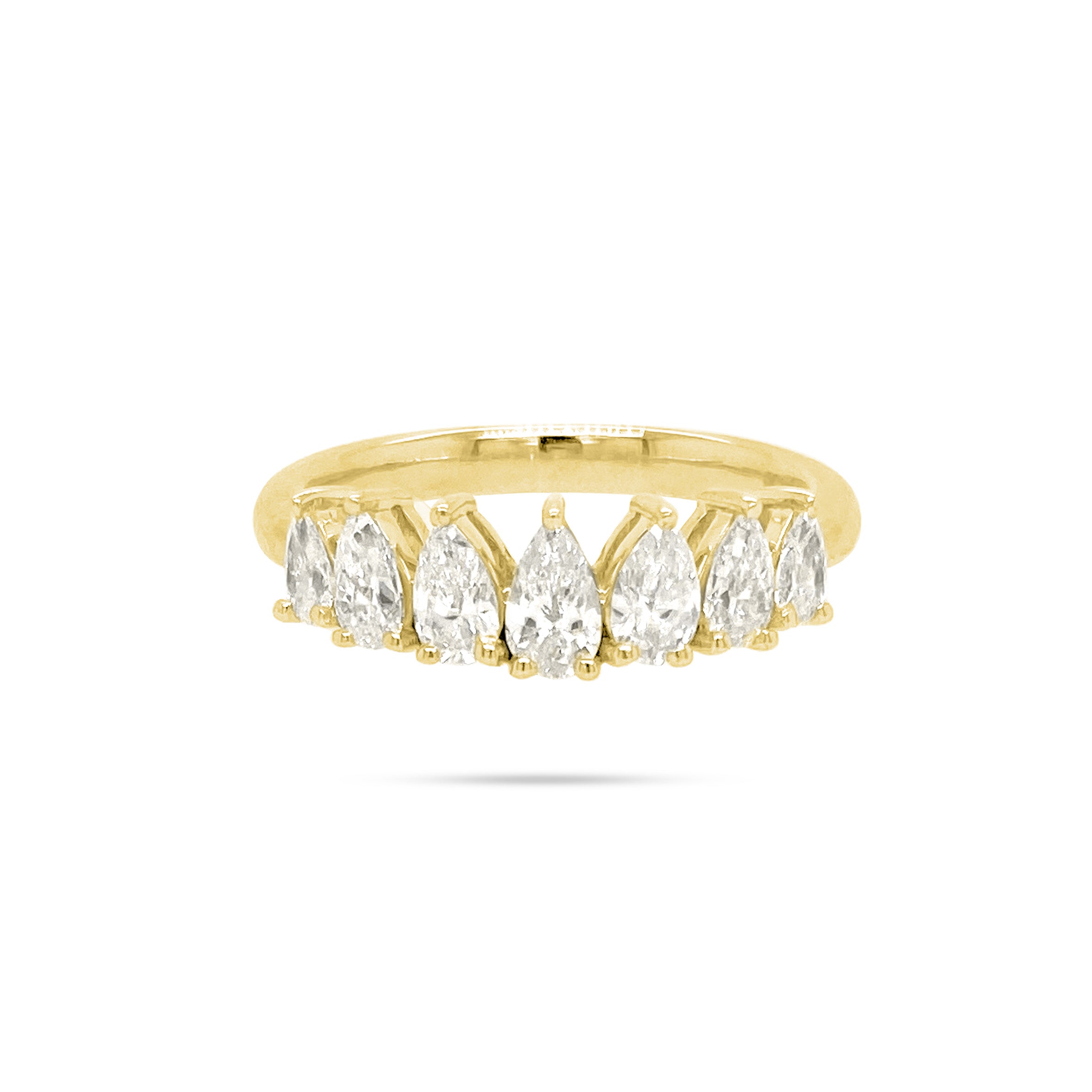 Arc Pear Diamond Ring