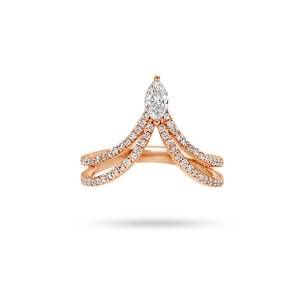 Queen Marquise Round Diamond Ring