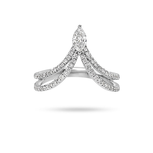 Queen Marquise Round Diamond Ring