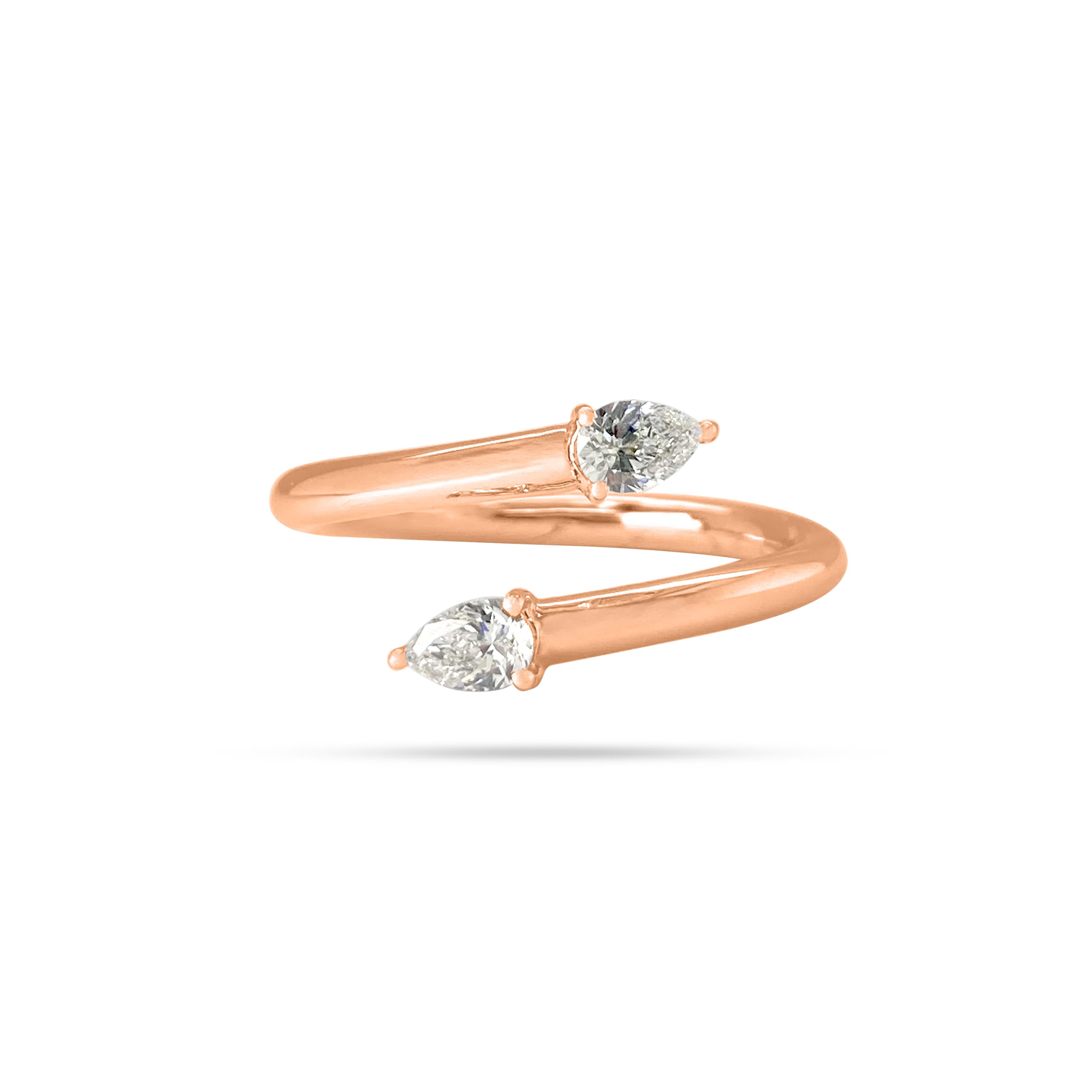 Solitaire Pear Diamond Ring