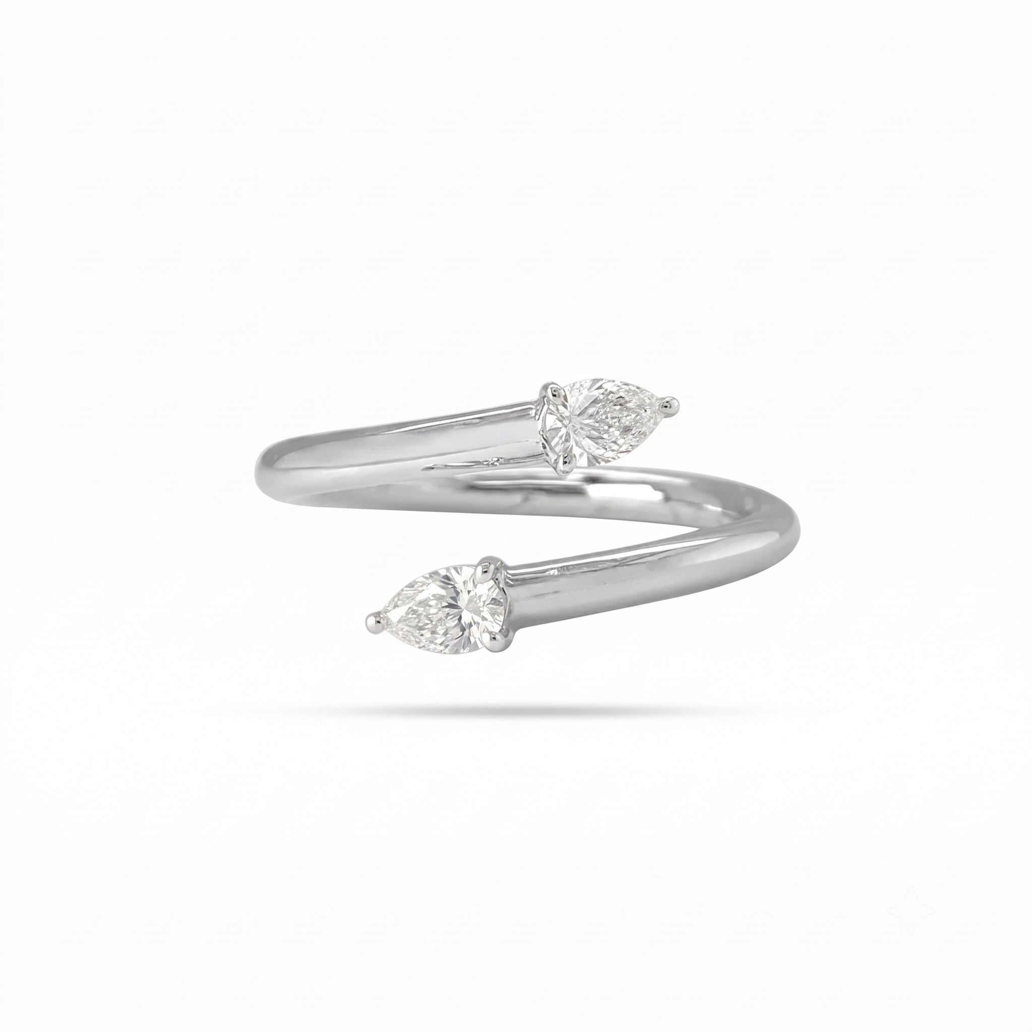 Solitaire Pear Diamond Ring