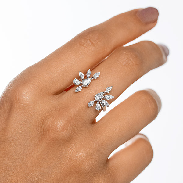U Shaped Diamond Ring