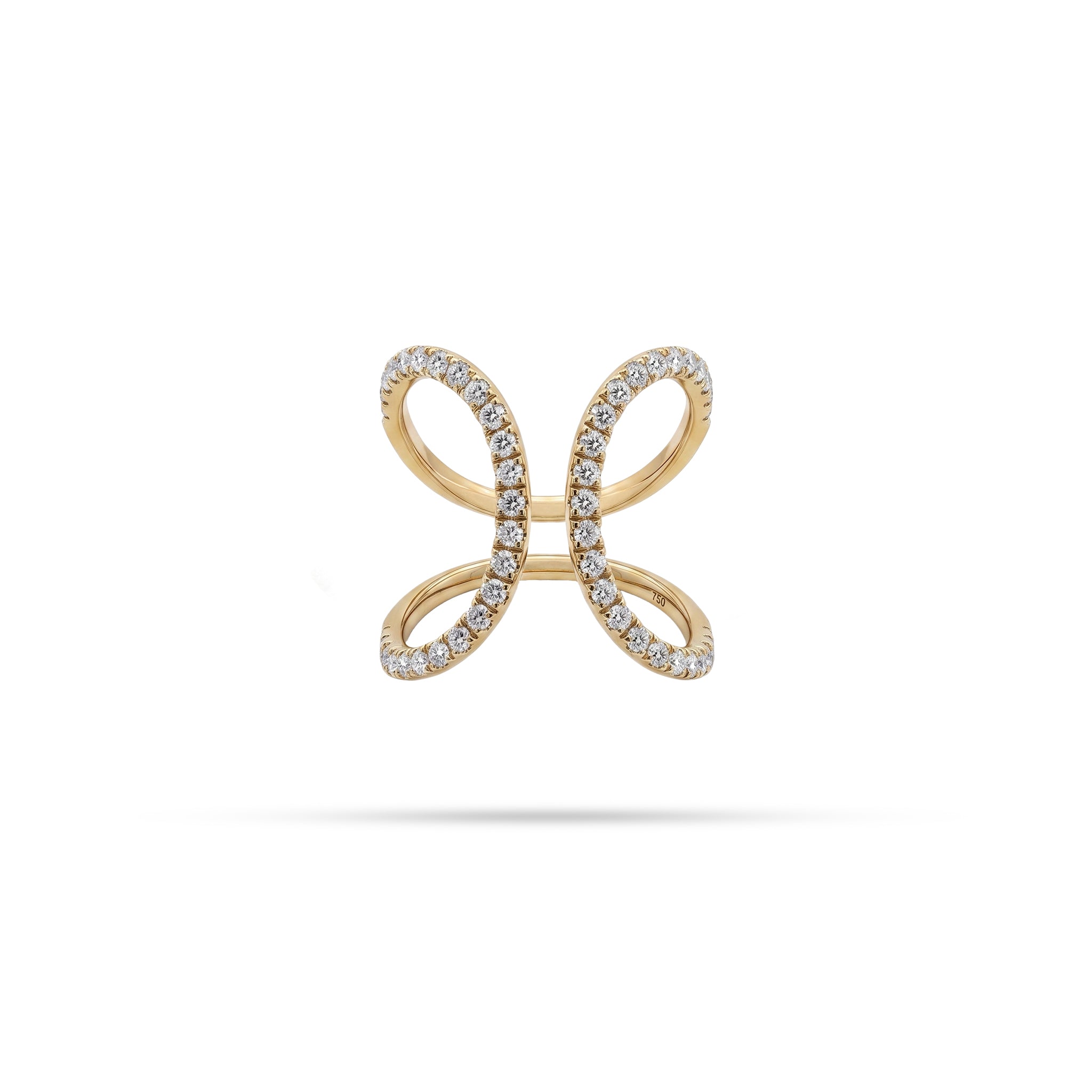 Open Arc Round Diamond Ring