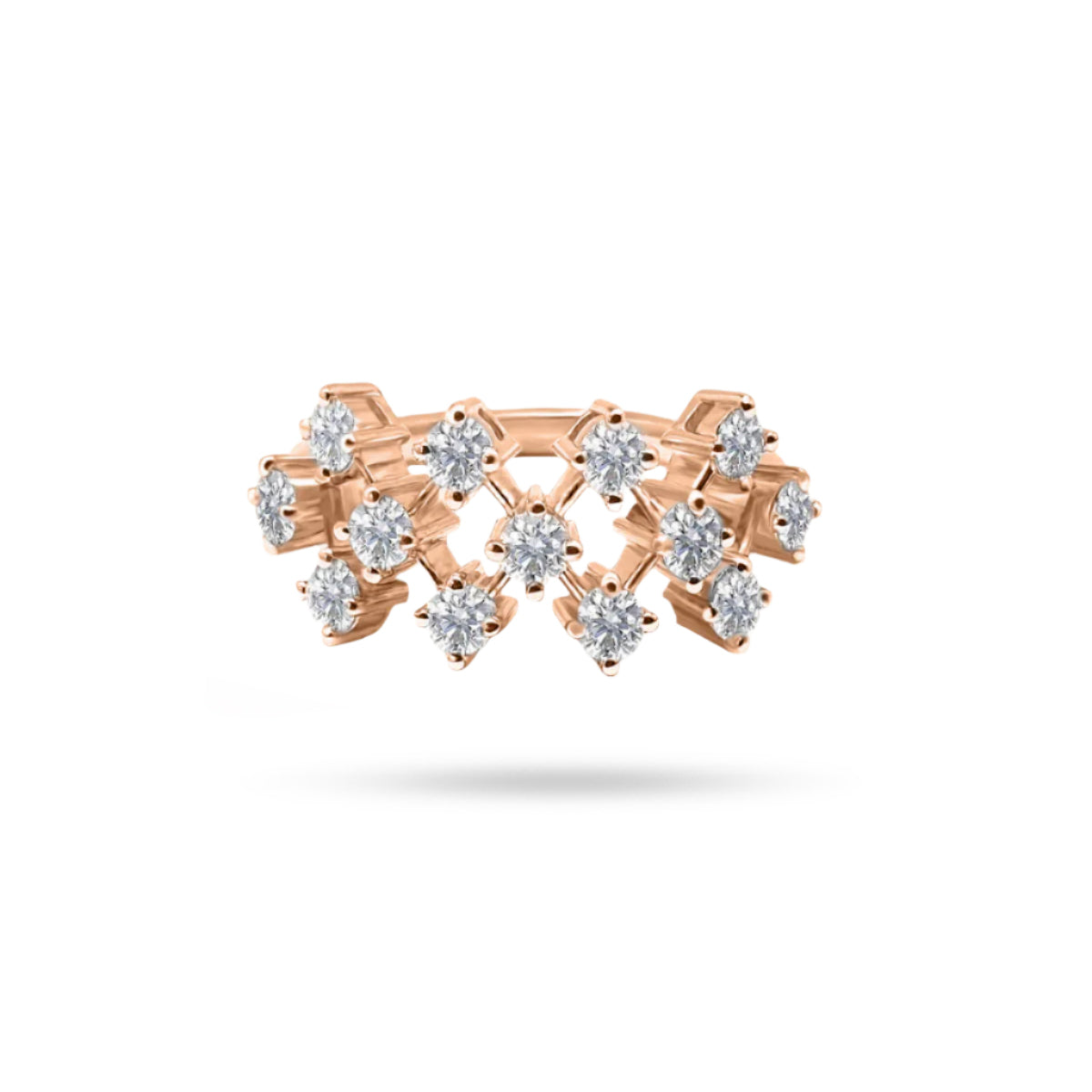 Cross Round Diamond Ring