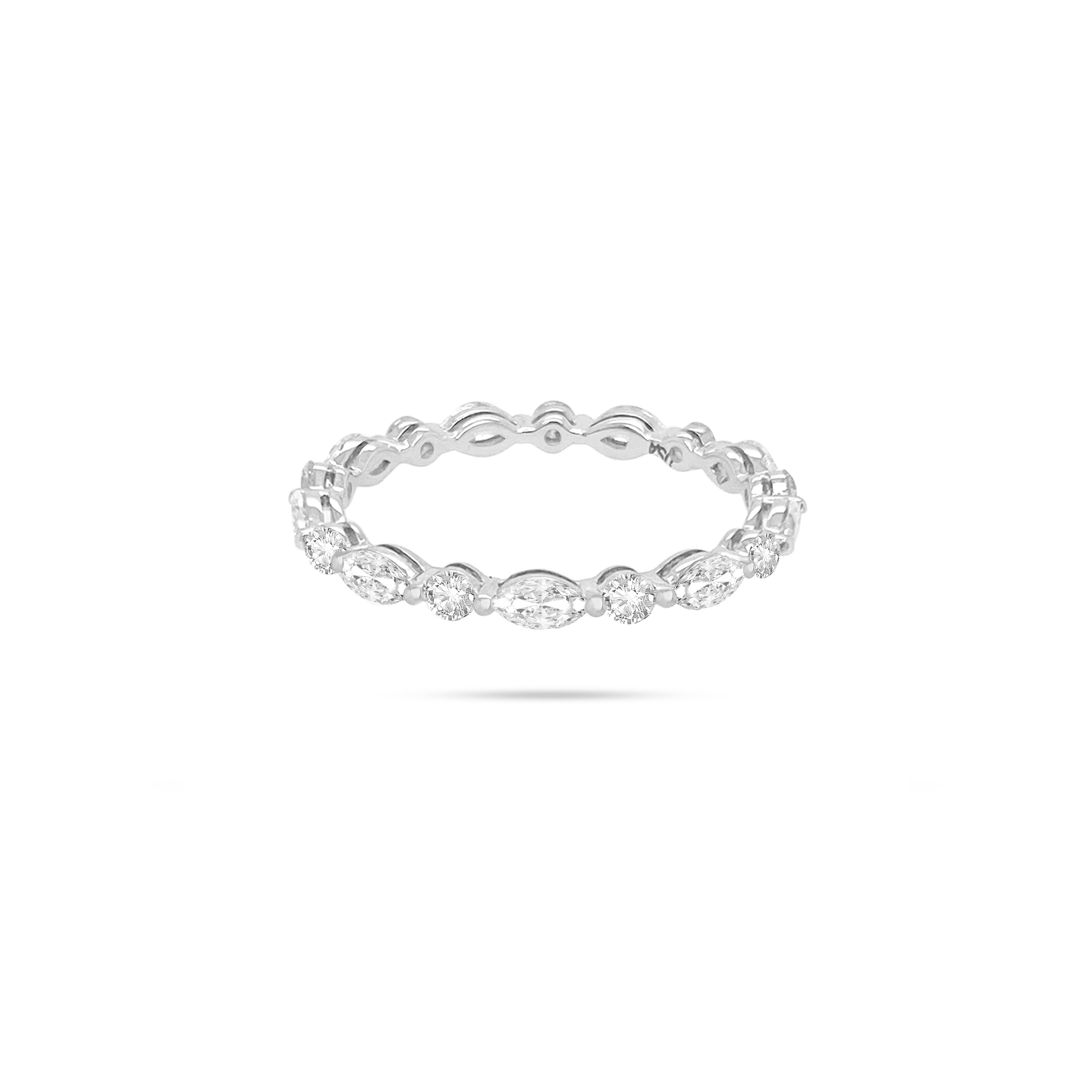 Marquise Round Diamond Eternity Ring