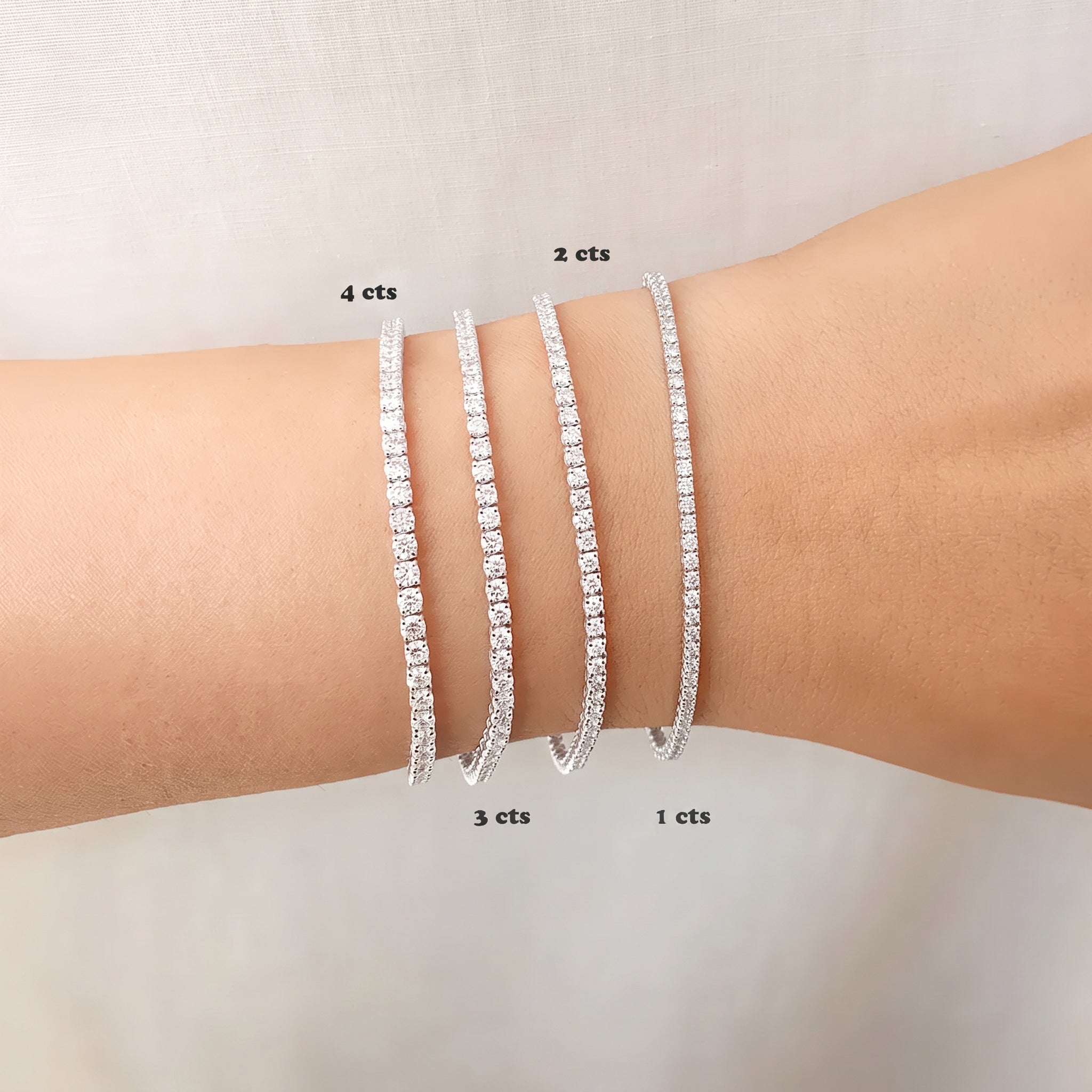 Classic Diamond Tennis Bracelet with IGI Certificate