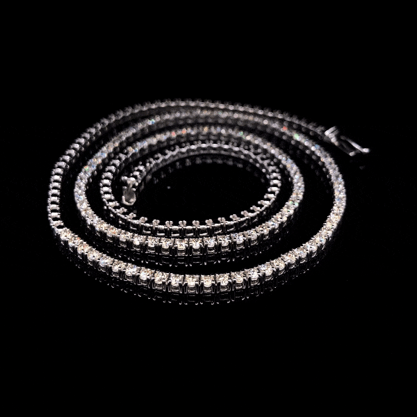 Classic Diamond Tennis Necklace - 3 Carats with IGI Certificate