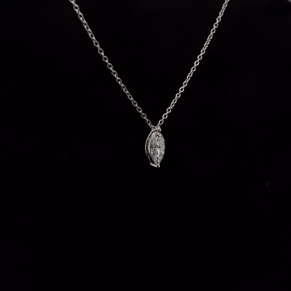 Marquise Natural Diamond Solitaire Pendant