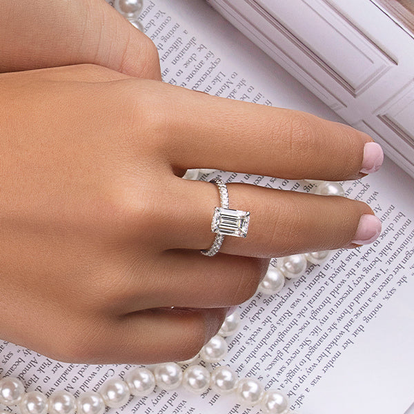 Emerald Cut Solitaire Diamond Engagement Ring - Book An Appointment