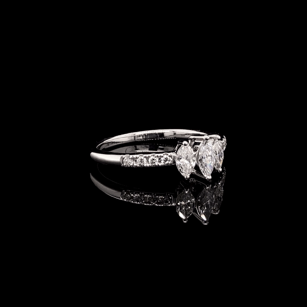 Trio Marquise Round Diamond Ring
