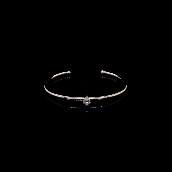 Pear Shape Solitaire Bangle