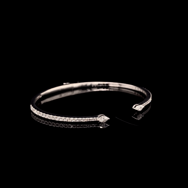 Solitaire Marquise Diamond Spring Bangle